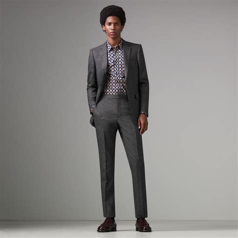 burberry mid grey melange suit|burberry signatures for men.